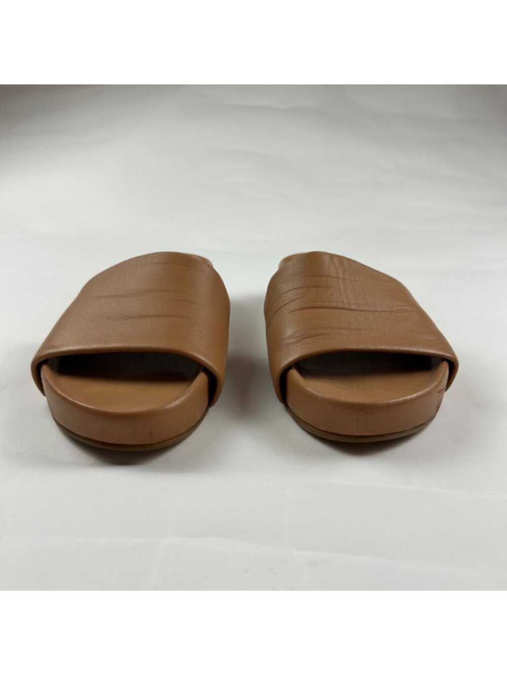 Beek Honey Tan Pelican Leather Platform Sandal 9 - Picture 3 of 8